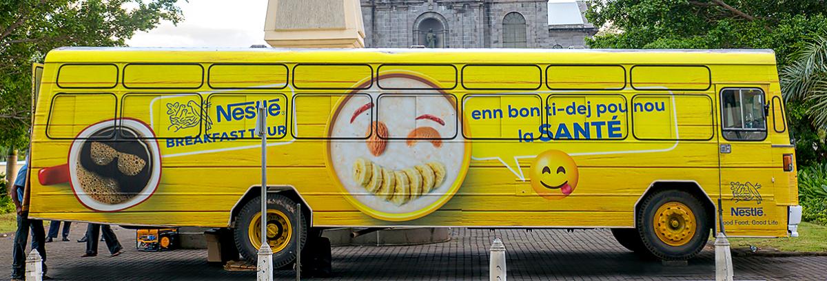 Nestle-Pou-Nou-Breakfast- tour-bus